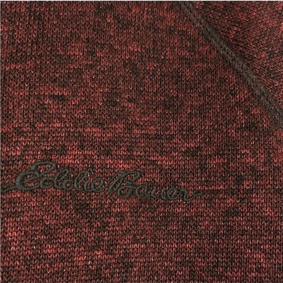 Eddie Bauer Radiator Fleece 1/4 Zip LS Sweater Maroon Color WINE TASTING NEW - Picture 5 of 11